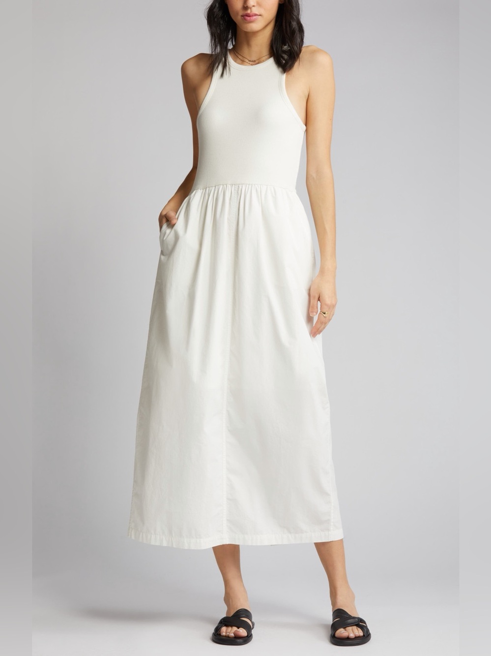 TREASURE & BOND
Mixed Media Sleeveless Dress